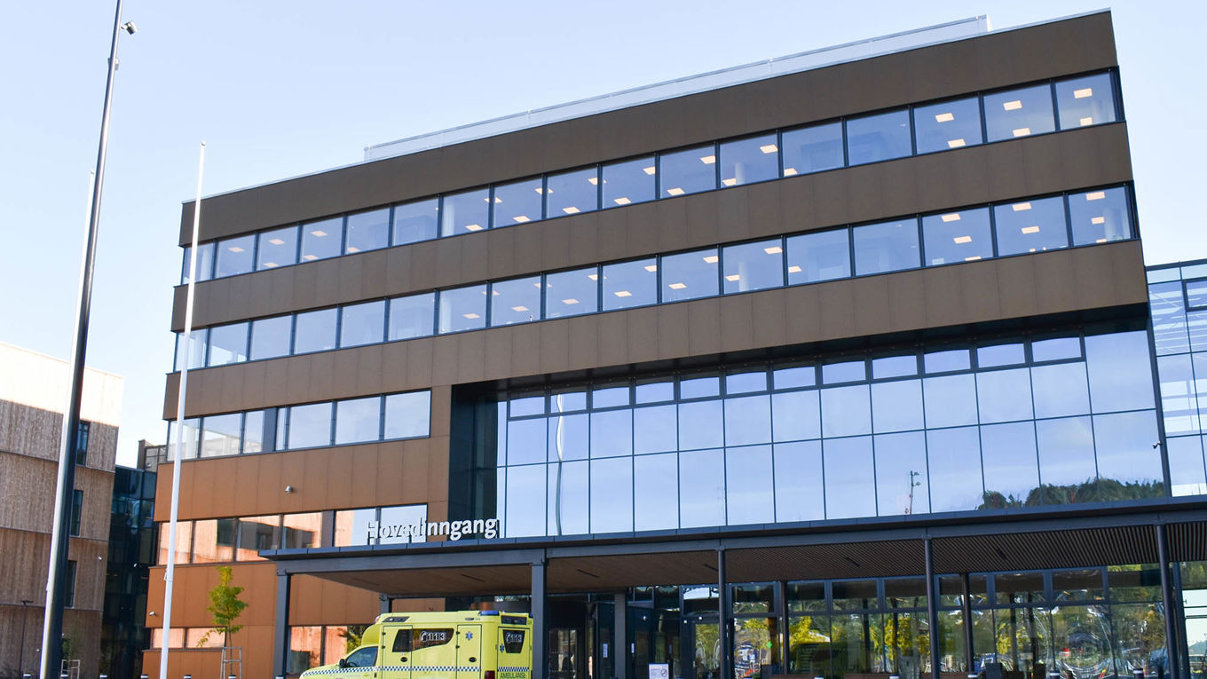 Hovedinngang Drammen sykehus