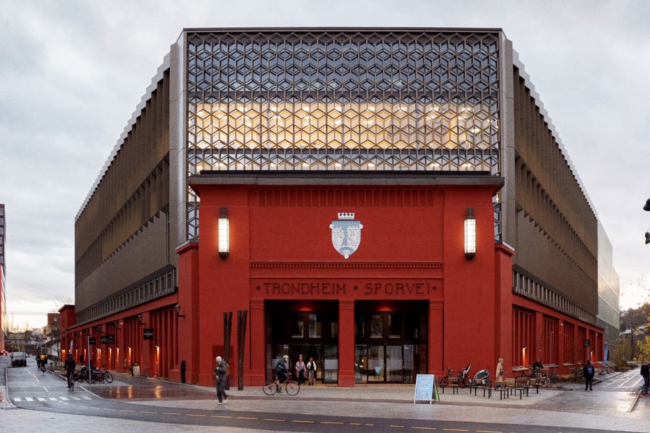 The tram depot’s traditional façade has been carefully restored.